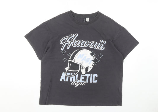 H&M Women's Black Sports T-Shirt Size 12