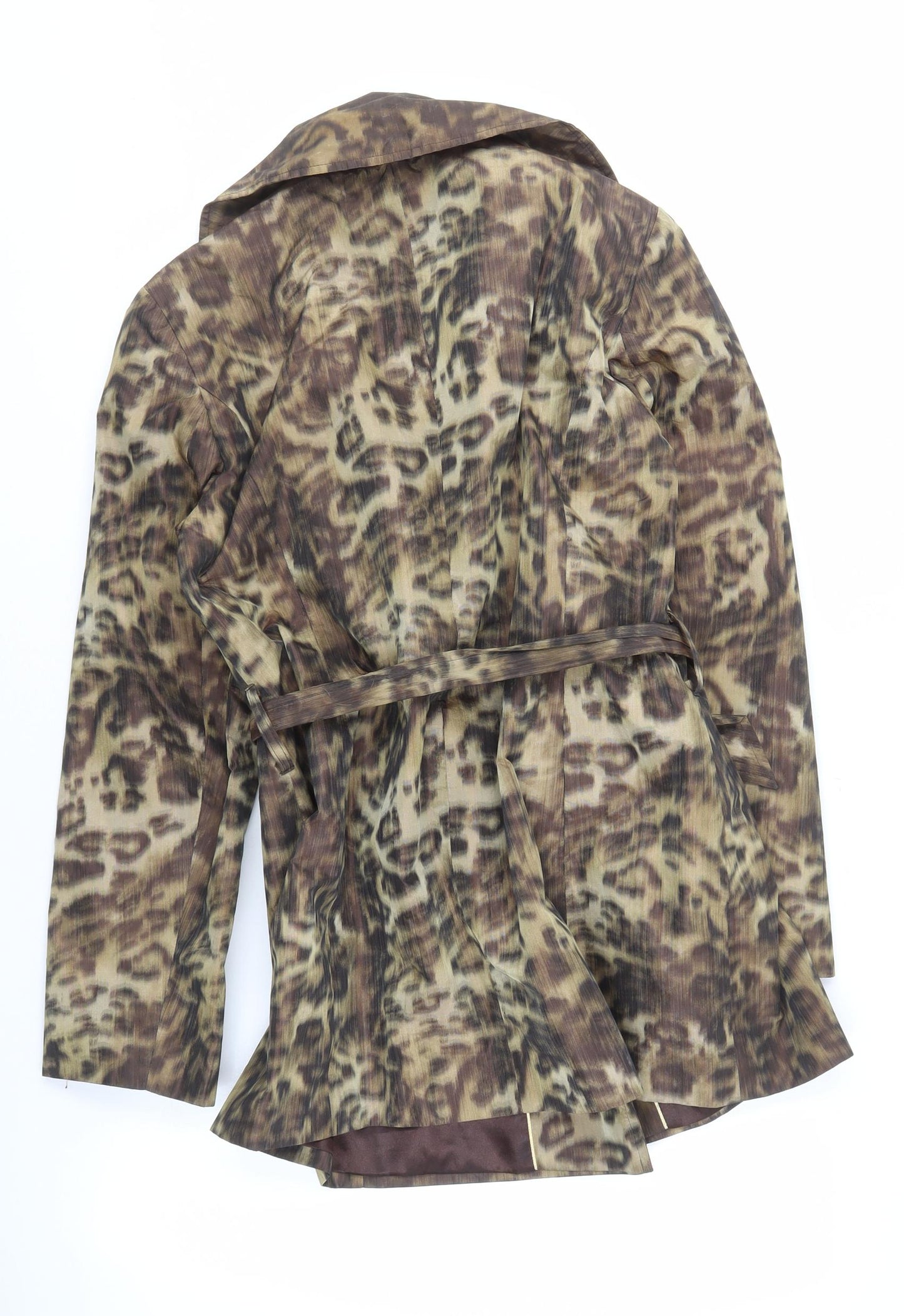 Windsmoor Women's Brown Animal Print Belted Coat