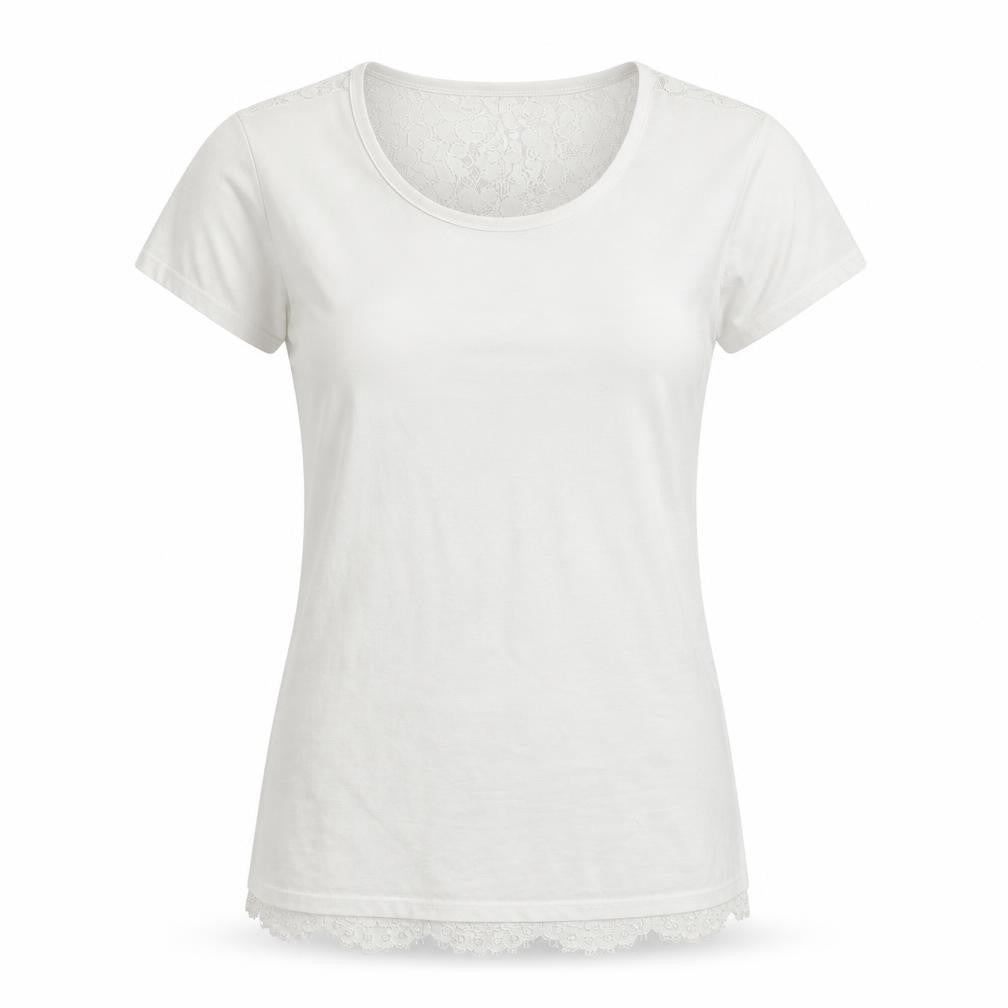 Ted Baker Women's White Lace T-Shirt Size 2 UK