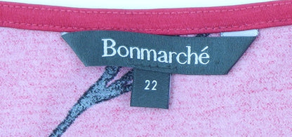 Bonmarché Women's Red Floral Top Size 22