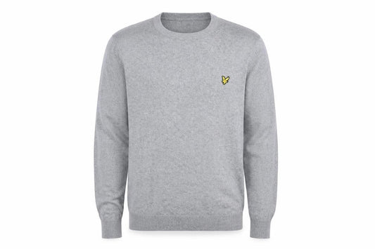 Lyle & Scott Men's Grey Cotton Pullover Jumper - Size L