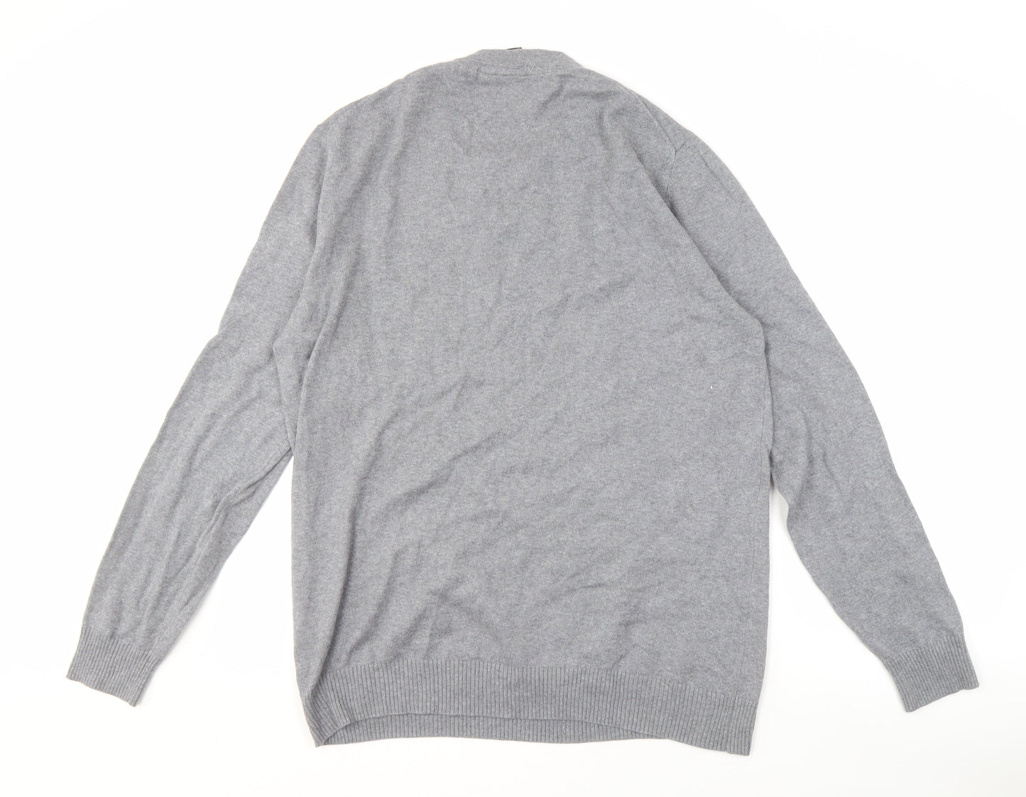 Lyle & Scott Men's Grey Cotton Pullover Jumper - Size L