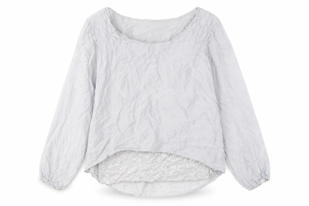Tendenze Women's Grey Long Sleeve Blouse, Size S