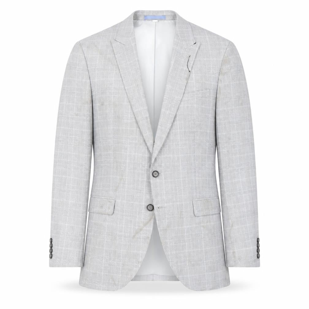 Marks & Spencer Men's Grey Check Suit Jacket UK 42