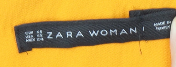 Zara Women's Yellow Sleeveless Dress XS