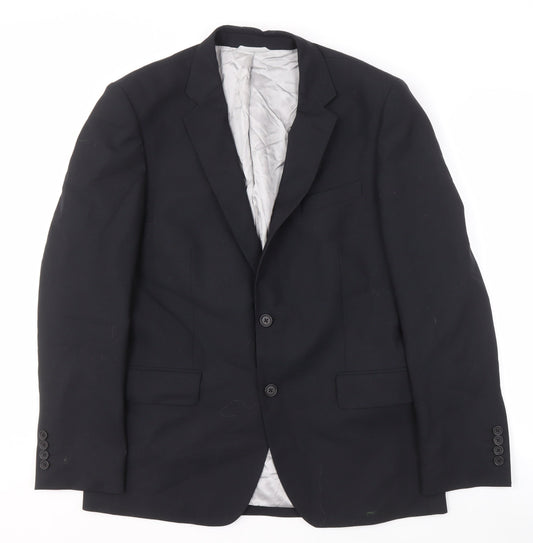 Daniel Hechter Men's Black Blazer, 42S, Regular Fit