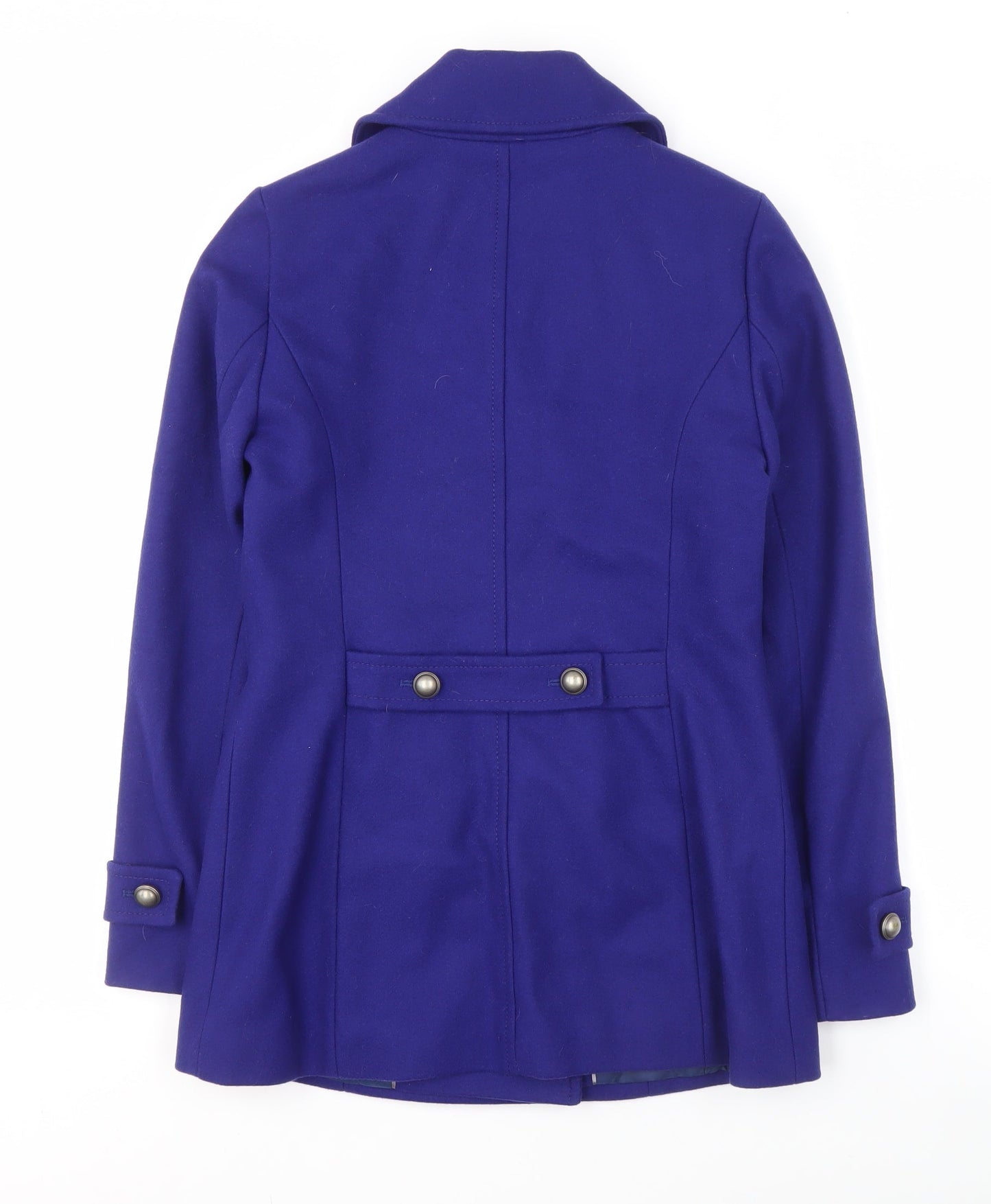 Laura Ashley Women's Blue Wool Pea Coat Size 8