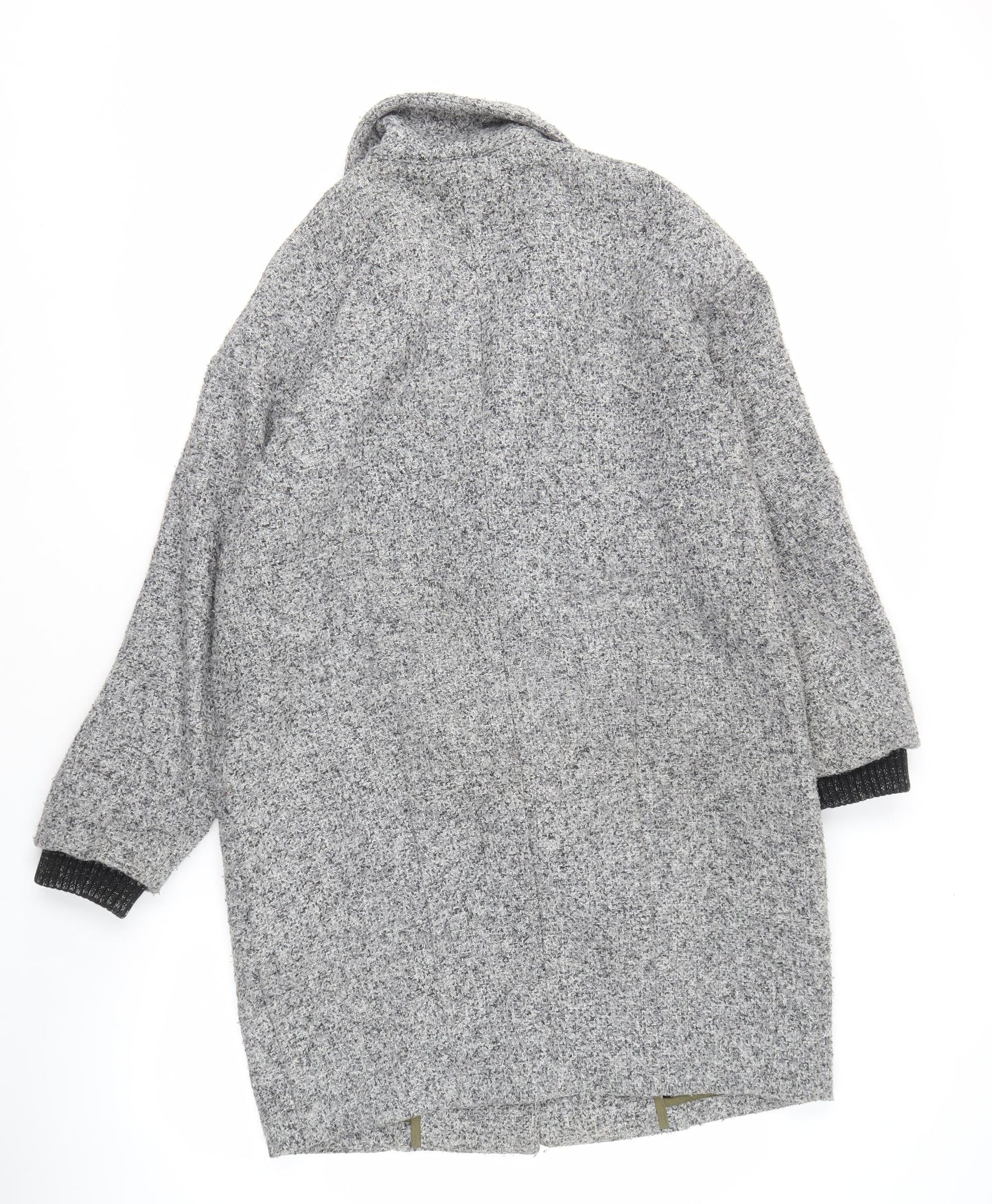 Topshop Women's Grey Overcoat S, Mid-Length