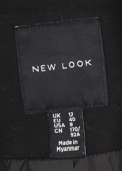 New Look Women's Black Coat Size 12