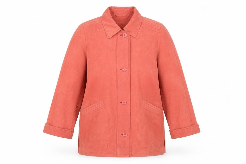 Summer-Trend Women's Pink Coat, Size 10, Button Closure