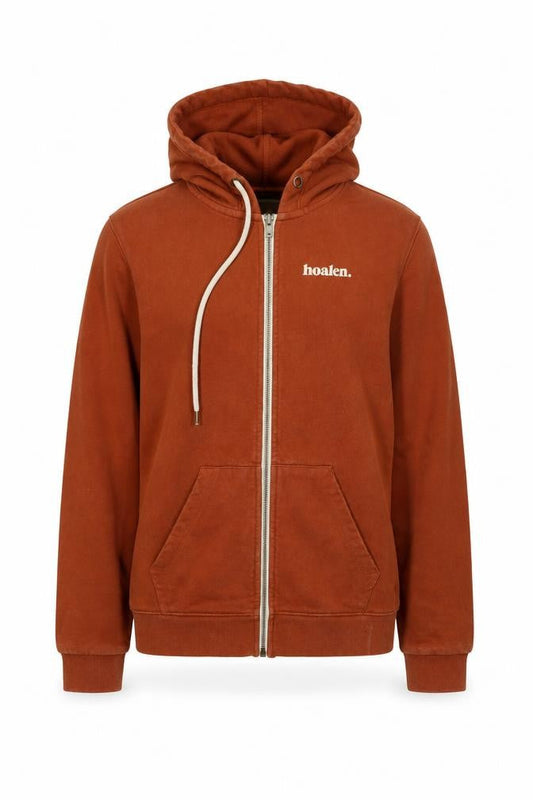 Hoalen Women's Orange Full Zip Hoodie Size 14