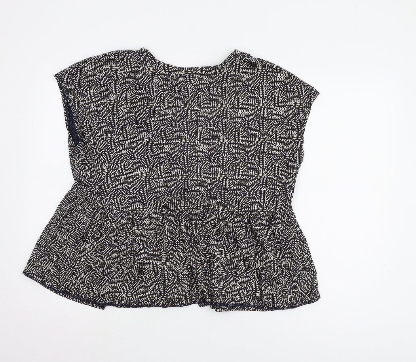 Next Women's Black Geometric Blouse, Size 16