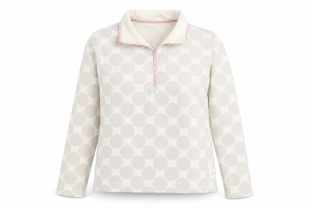 Joules Women’s Ivory Polka Dot Pullover Sweatshirt L