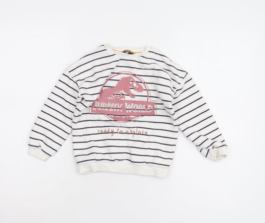 Jurassic World White Girls Pullover Sweatshirt 5-6 Years