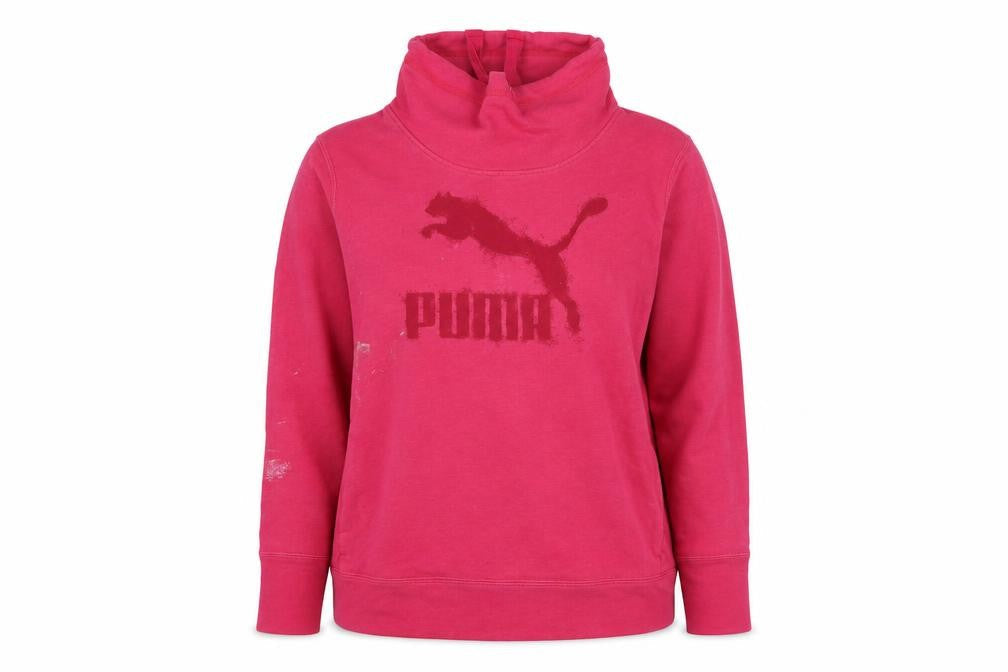 Puma Women's Pink Sweatshirt UK 16 Logo Casual