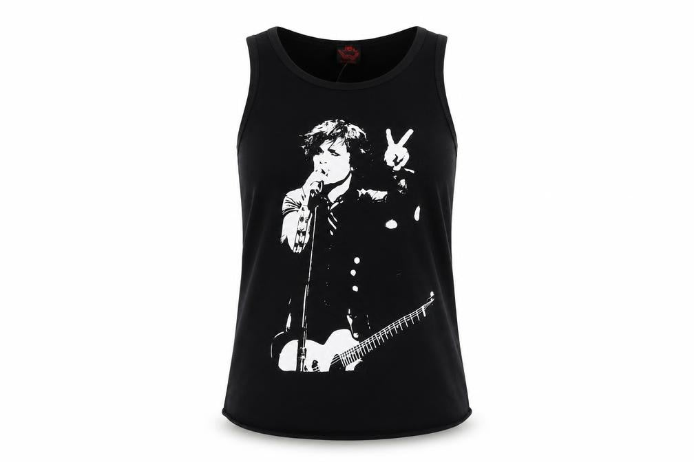 Death Kitty Women's Black Cotton Music Tank Size 14