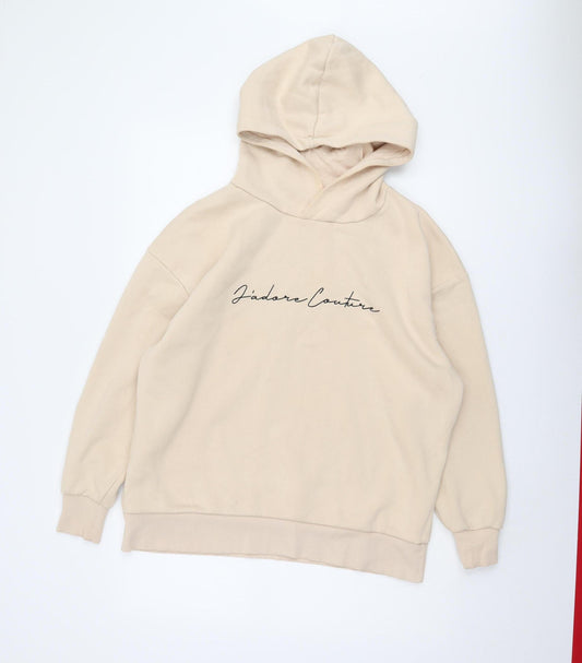 J'adore Couture Women’s Beige Pullover Hoodie Size 8