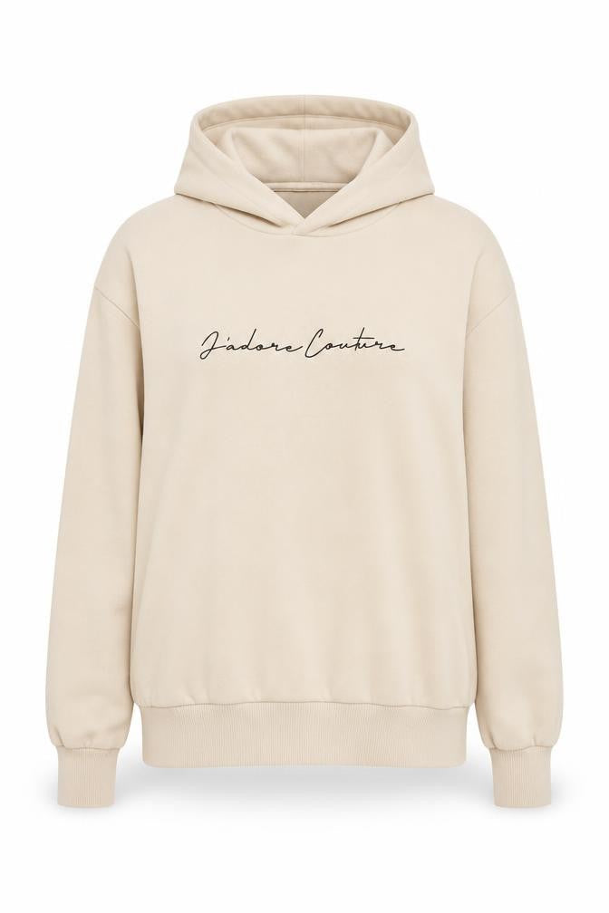 J'adore Couture Women’s Beige Pullover Hoodie Size 8