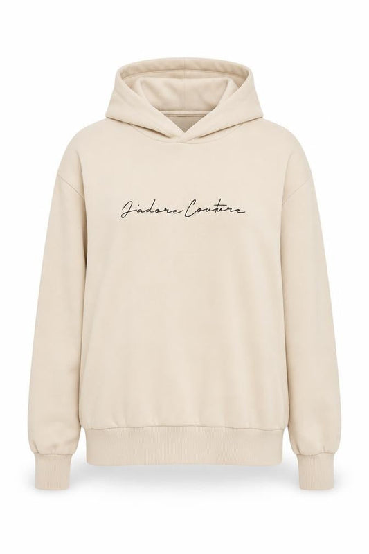 J'adore Couture Women’s Beige Pullover Hoodie Size 8