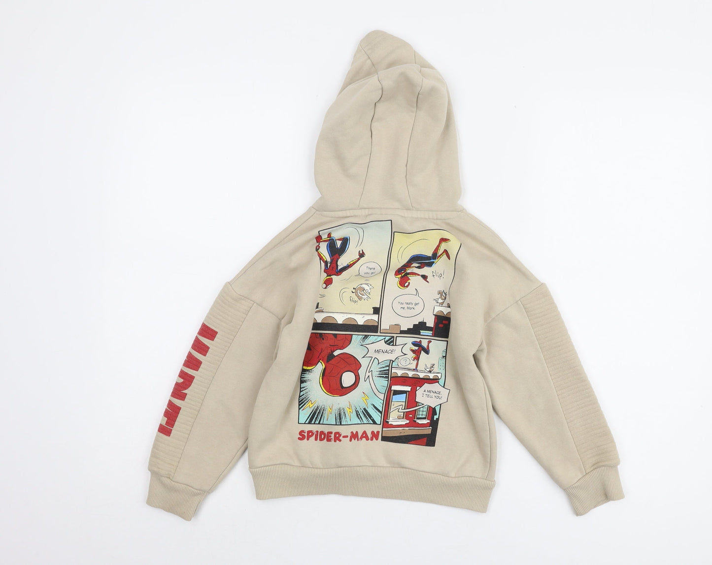 Marvel Boys’ Beige Spider-Man Pullover Hoodie 6-7 Years