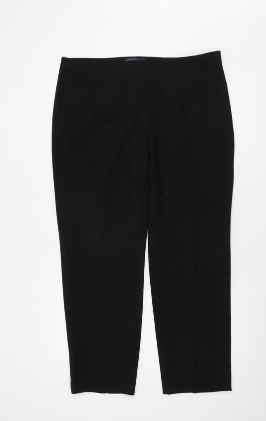 Marks and Spencer Black Polyester Women's Trousers Size 16