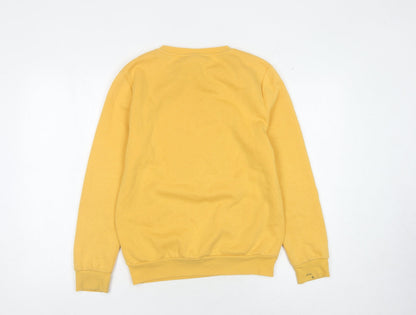 Preloved Disney Unisex Yellow Mickey Mouse Pullover Sweatshirt 2XS - Back