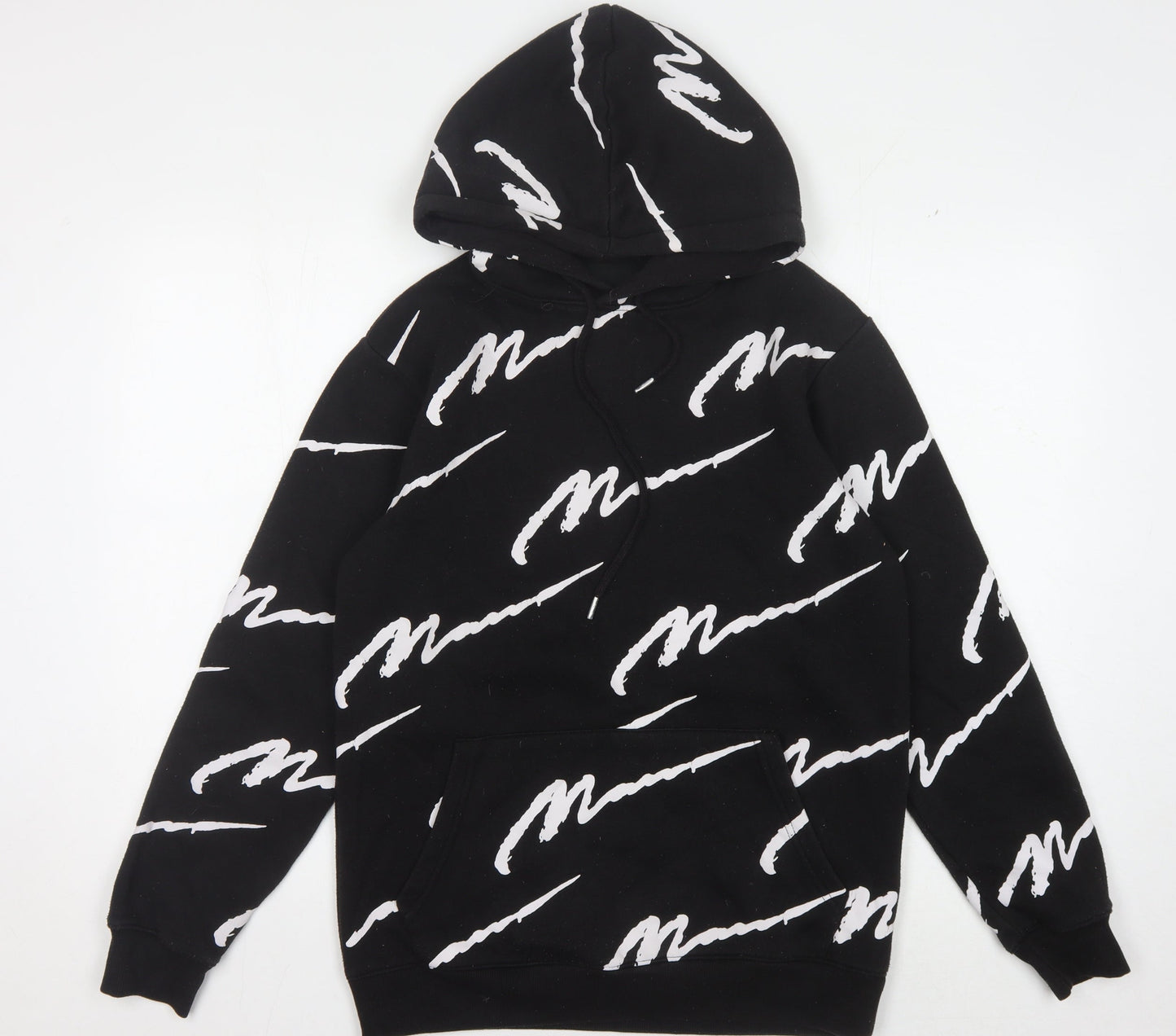 boohooMAN Men's Black XS Graphic Print Hoodie