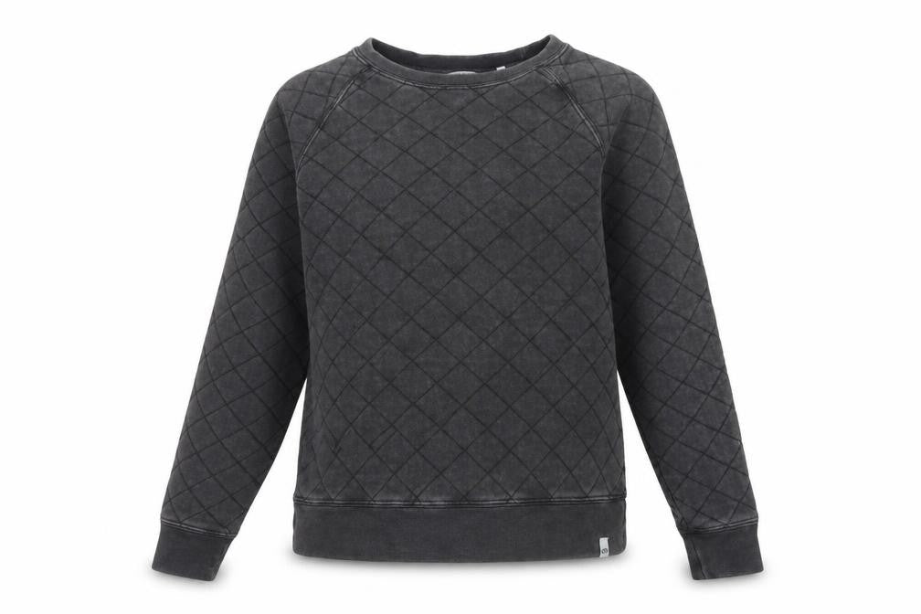 Animal Women's Black Quilted Cotton Sweatshirt Size 8