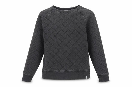 Animal Women's Black Quilted Cotton Sweatshirt Size 8