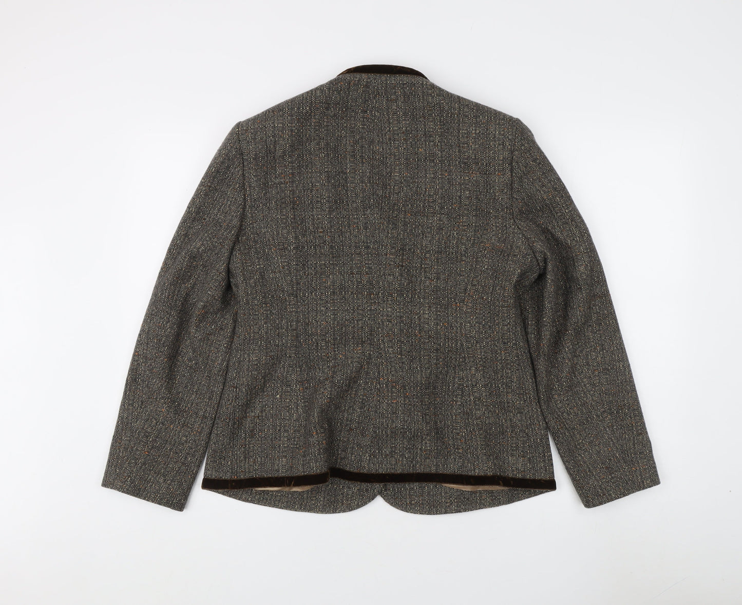 Minosa Women's Brown Tweed Blazer UK 14 Petite