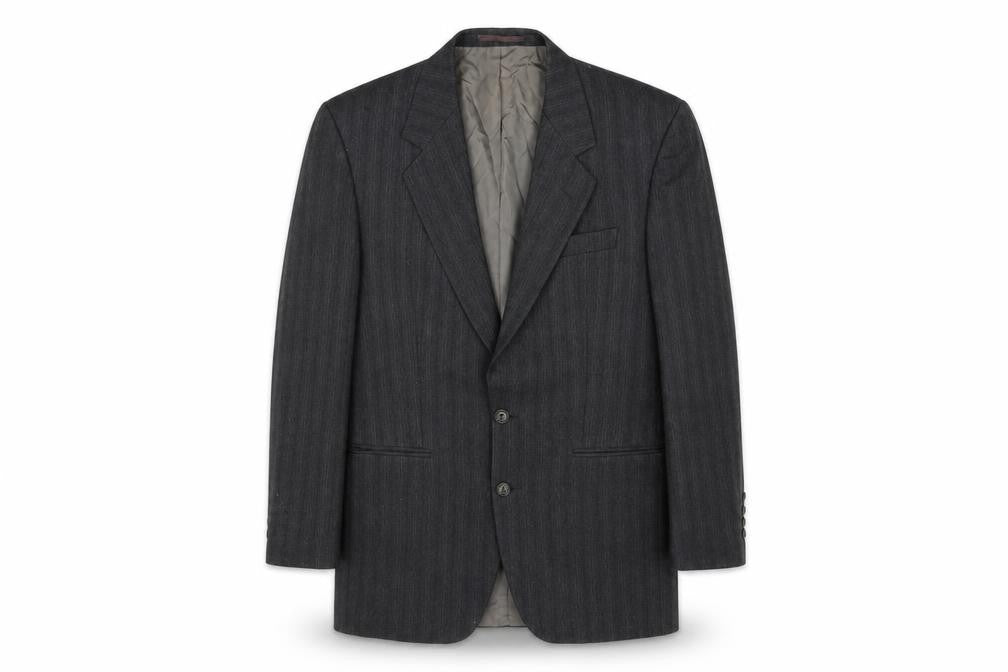 Mr Harry Men's Grey Striped Blazer, Size 38