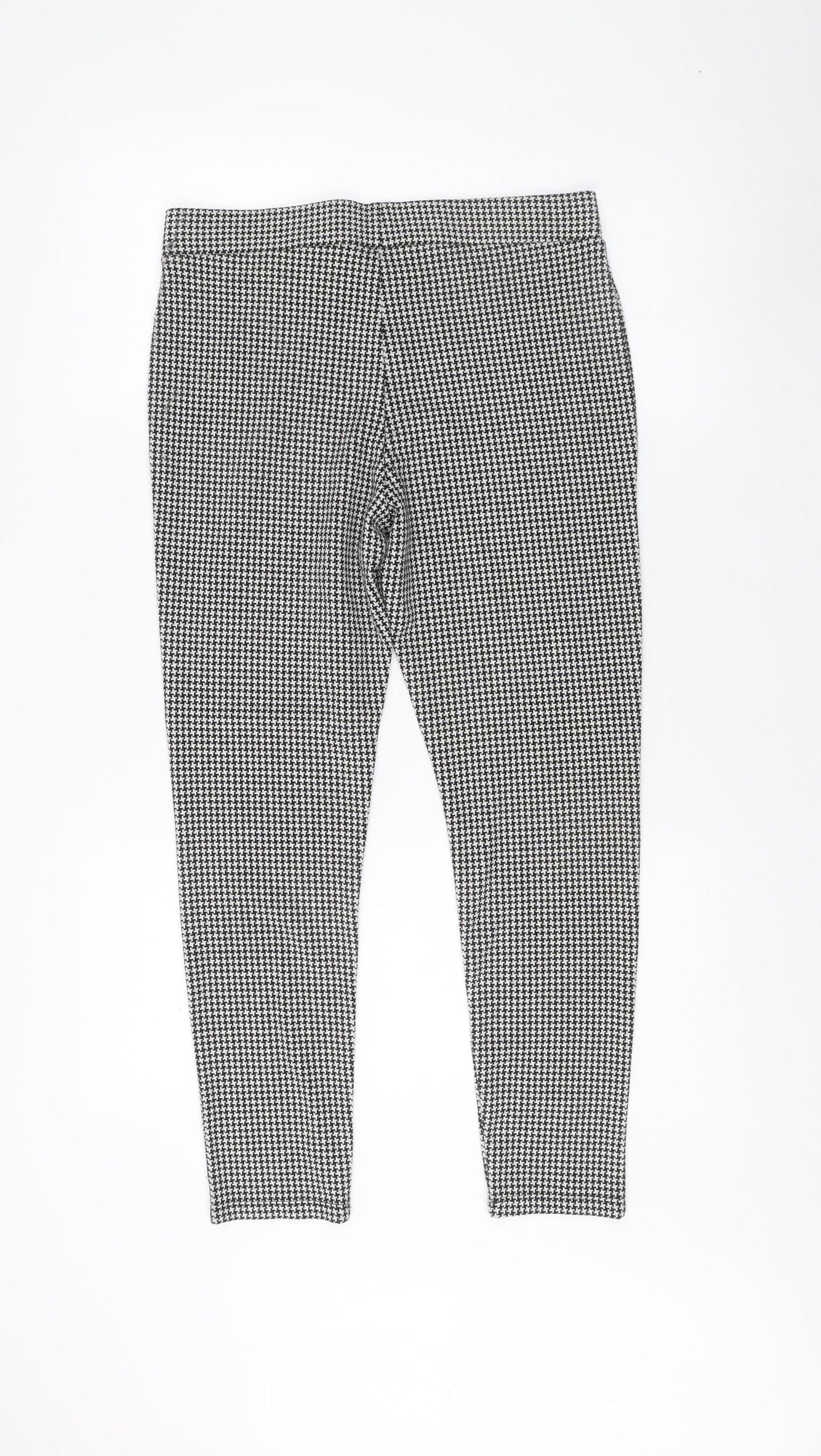 Marks and Spencer Women's Houndstooth Leggings Size 12 Black
