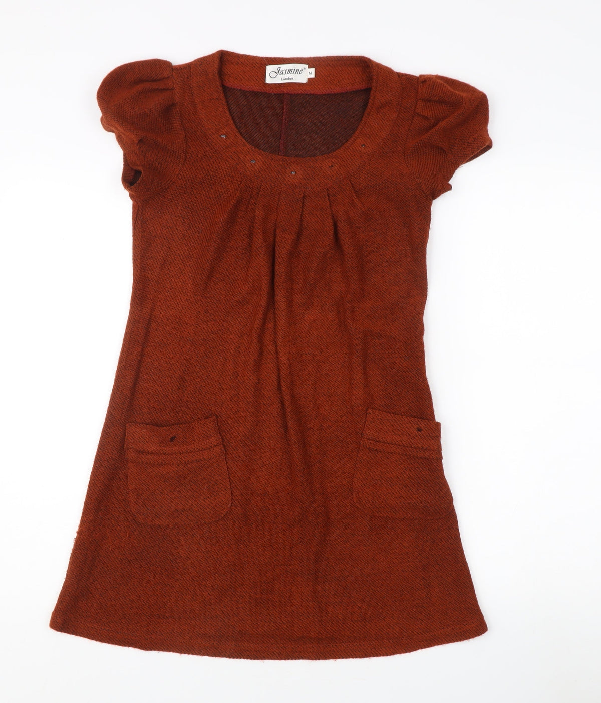 Jasmine Women's Brown Wool Dress M - Classic Style