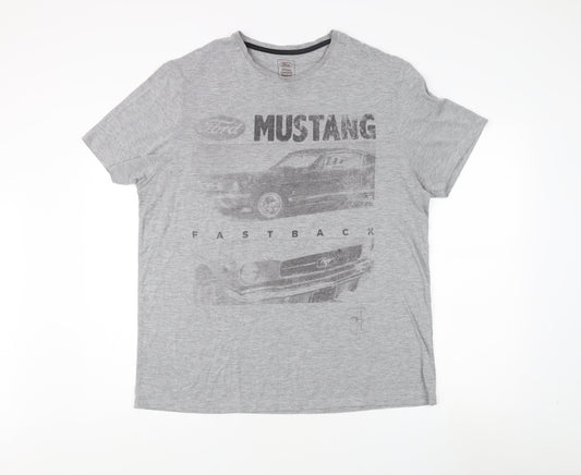 Ford Men's Grey XL Graphic T-Shirt, Cars Theme