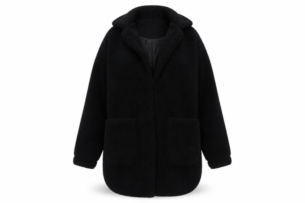 Brave Soul Black Women's Mid-Length Coat Size S