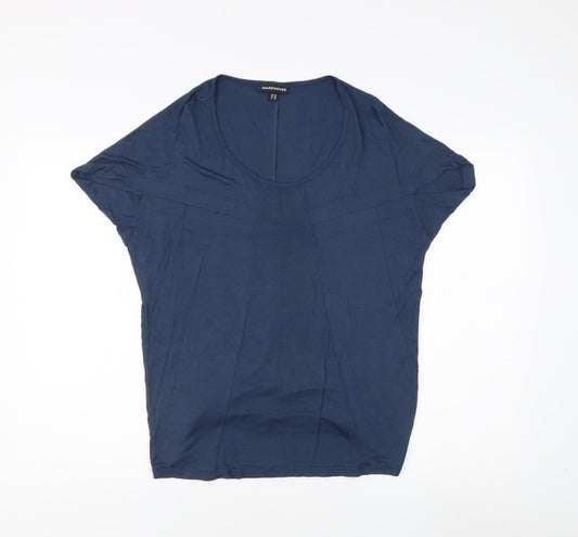 Warehouse Women's Blue T-Shirt Size 10