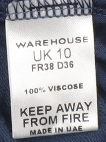 Warehouse Women's Blue T-Shirt Size 10