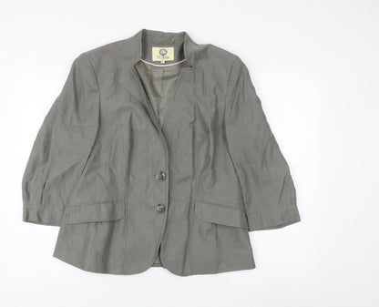 Viyella Women's Grey Blazer Size 14 - Excellent Condition
