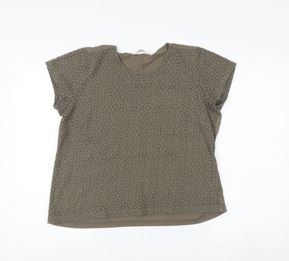 The White Company Women's Green Basic Top, Size 16