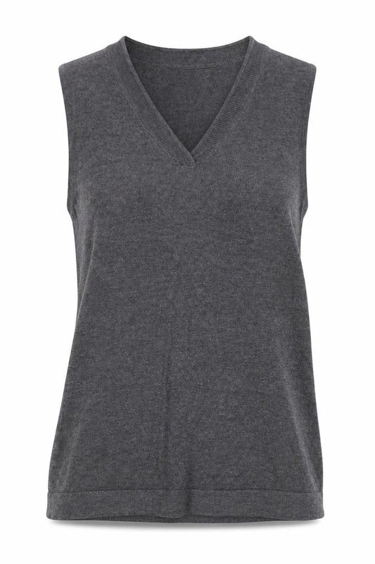 Austin Reed Women’s Grey V-Neck Sleeveless Tank - Medium