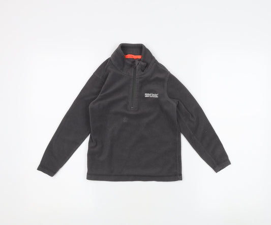 Regatta Girls Black Fleece Sweatshirt, Size 6, Outdoor Pullover