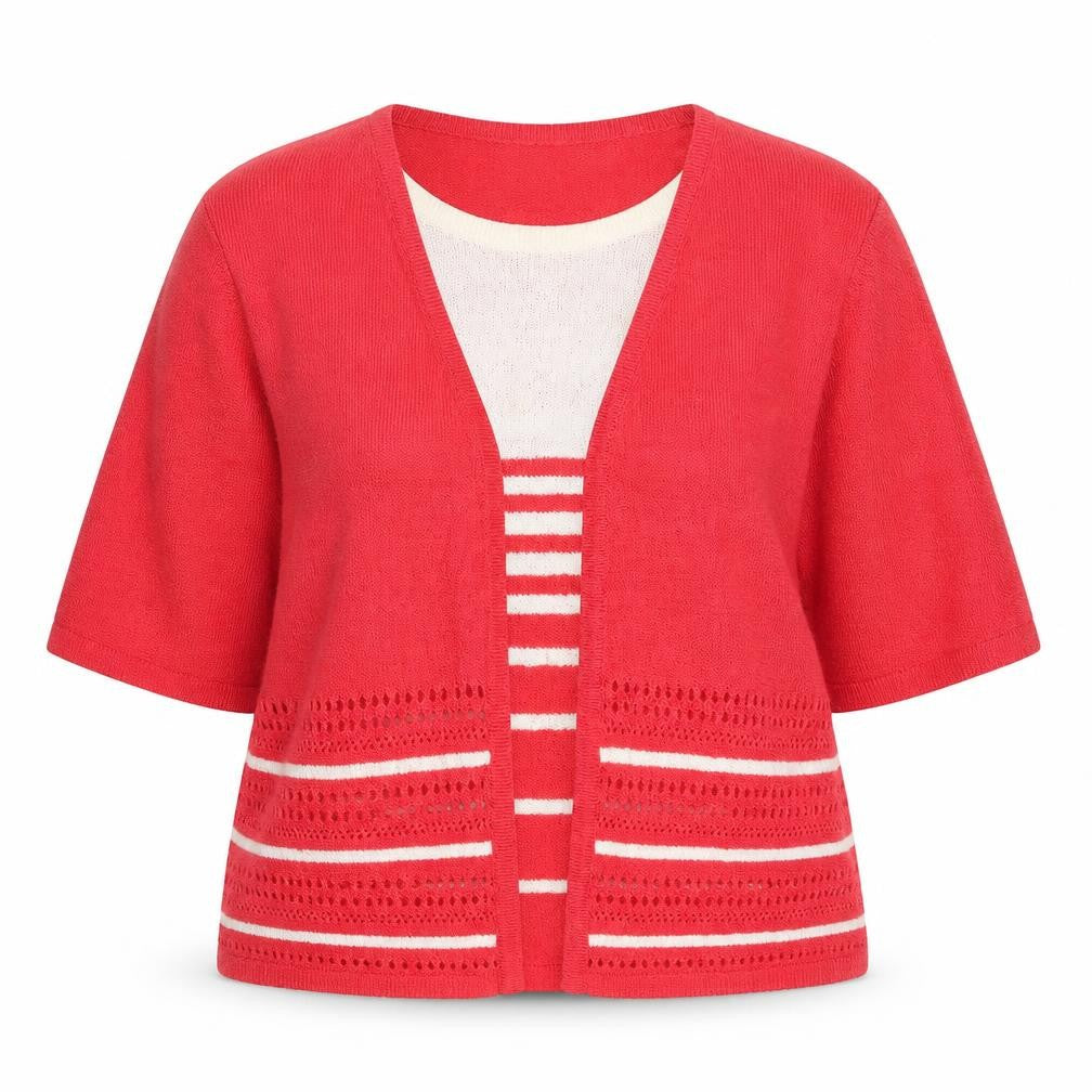 Honor Millburn Women's Red Cardigan, L, Knit Jumper