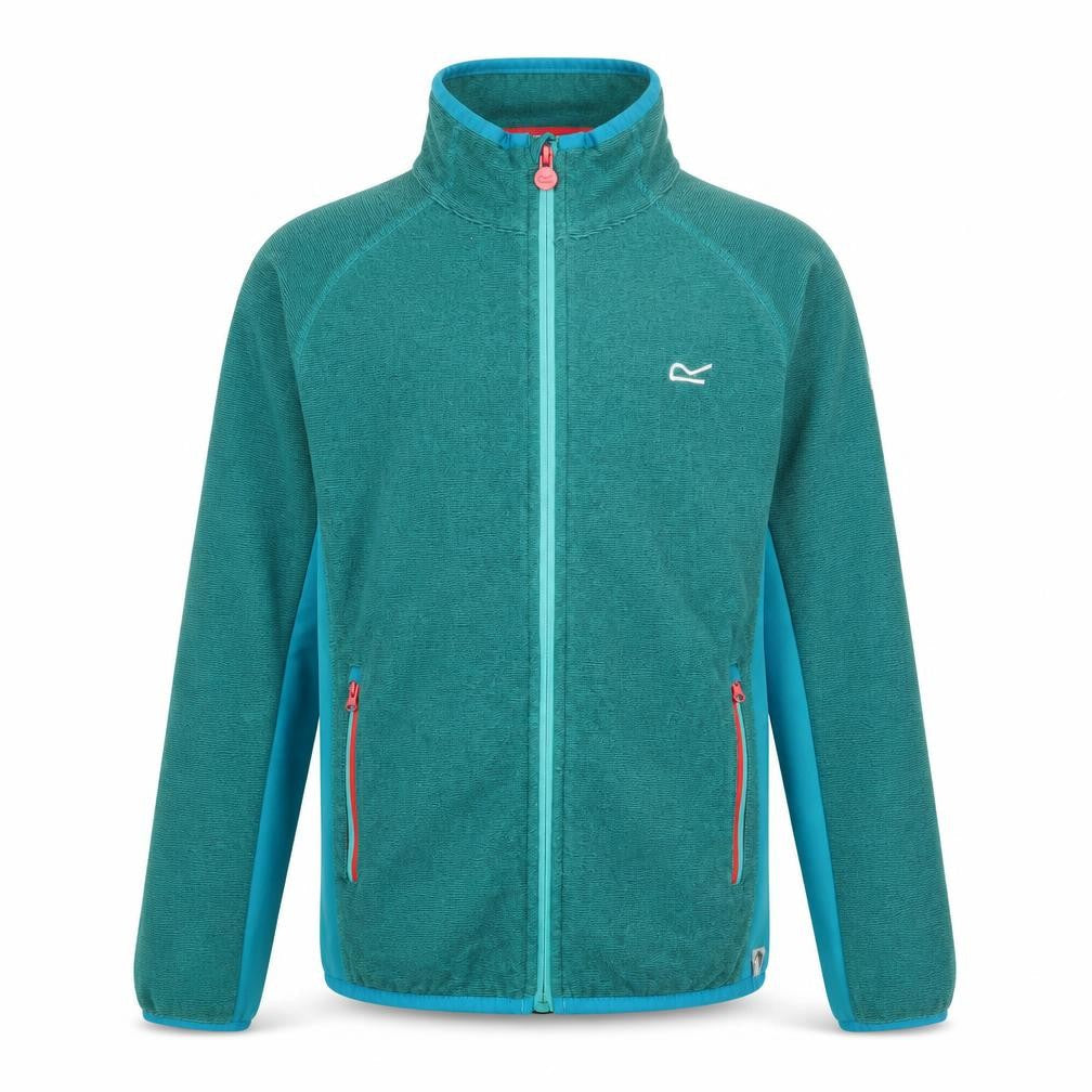 Regatta Boys Green Track Jacket 12-13 Years - Lightweight Outdoor