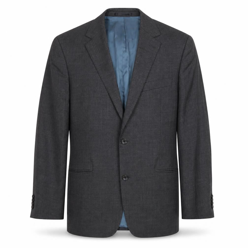 T.M. Lewin Men's Grey Wool Blazer, 40R, Classic Fit