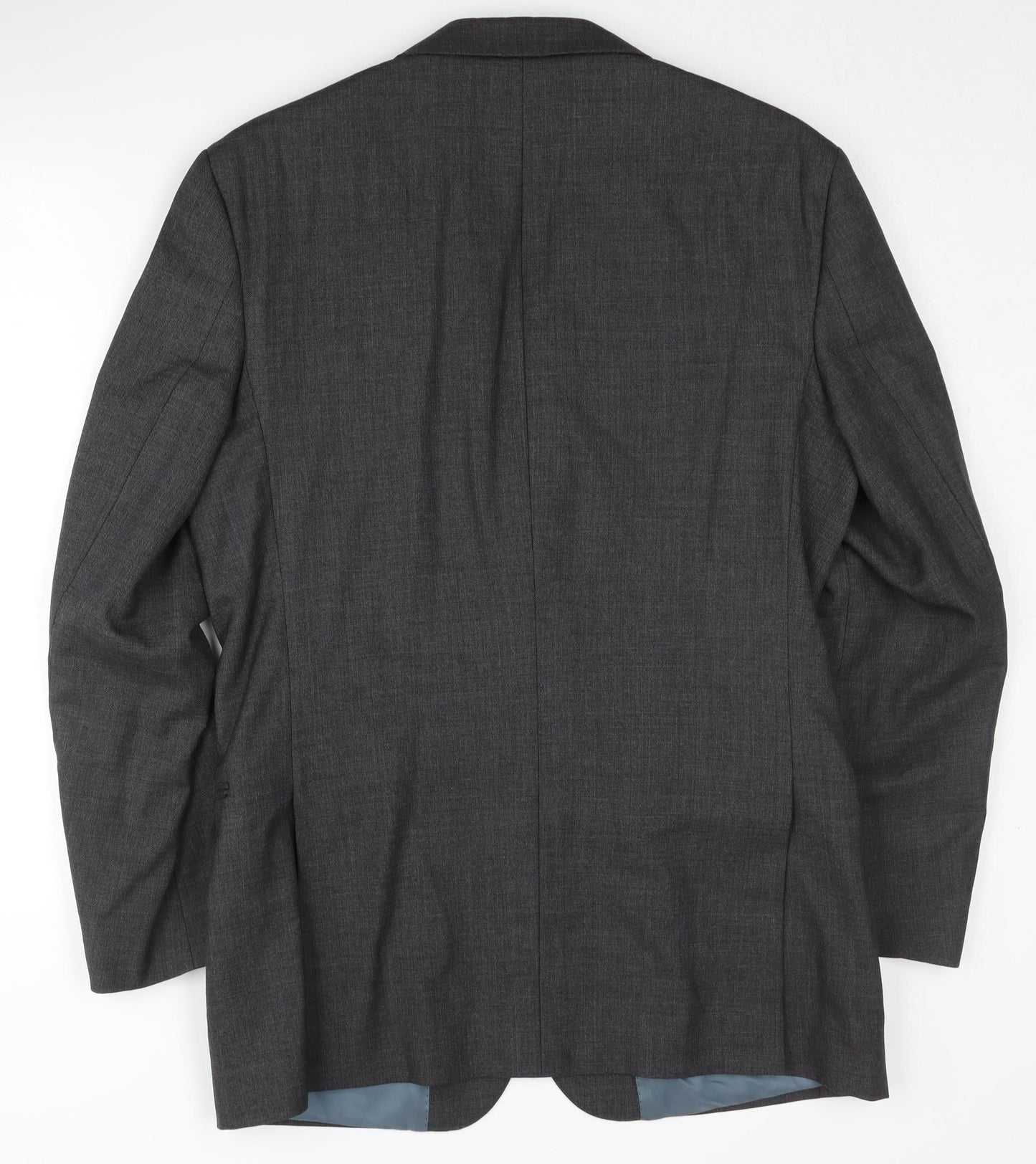 T.M. Lewin Men's Grey Wool Blazer, 40R, Classic Fit