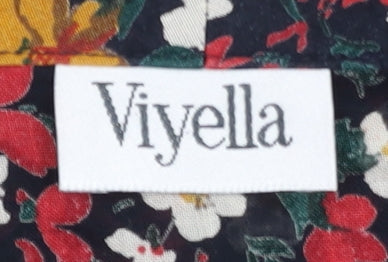 Viyella Women's Multicoloured Floral Cotton Blouse Size 16