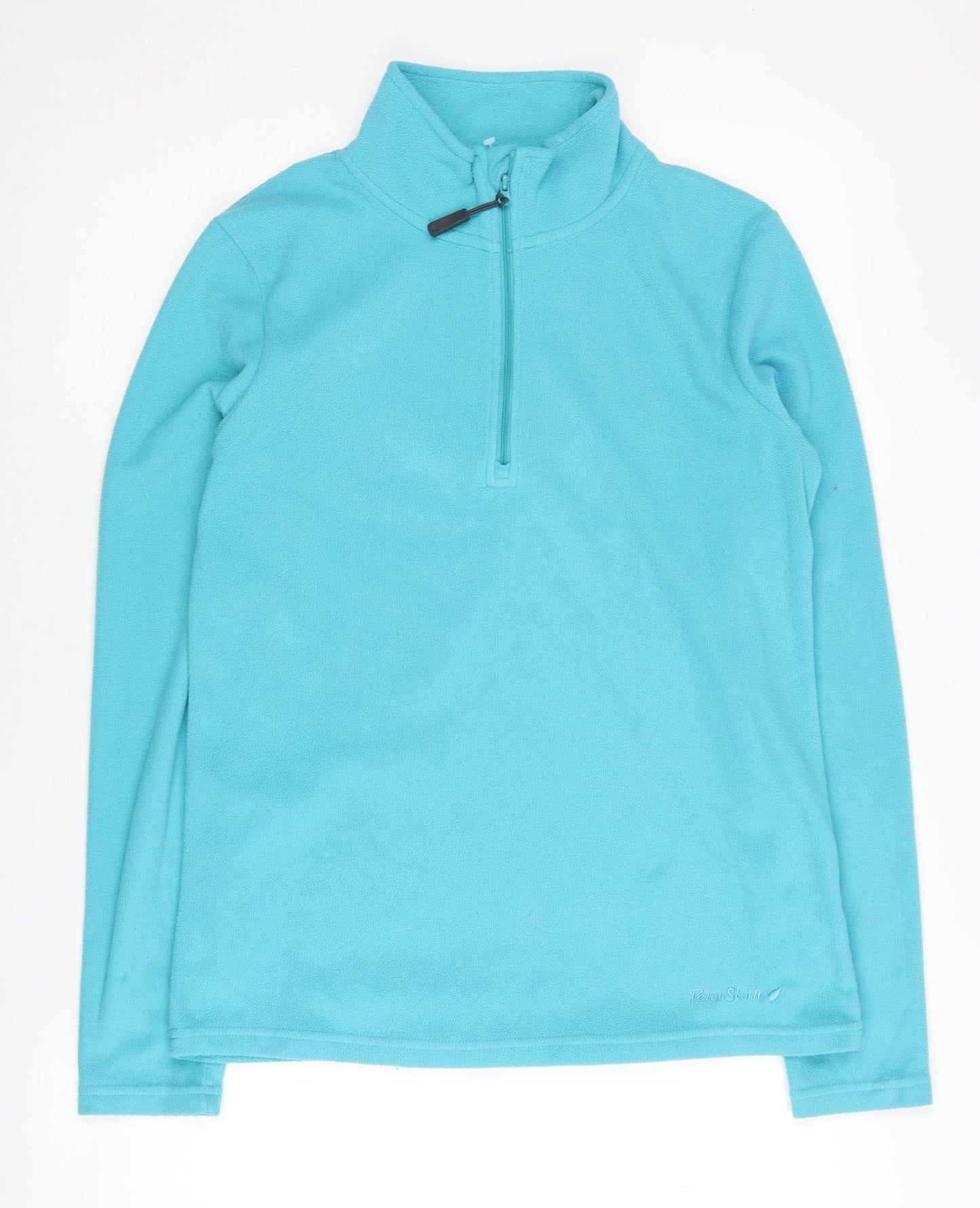 Peter Storm Women's Blue Fleece Pullover 1/4 Zip Sweatshirt Size 12