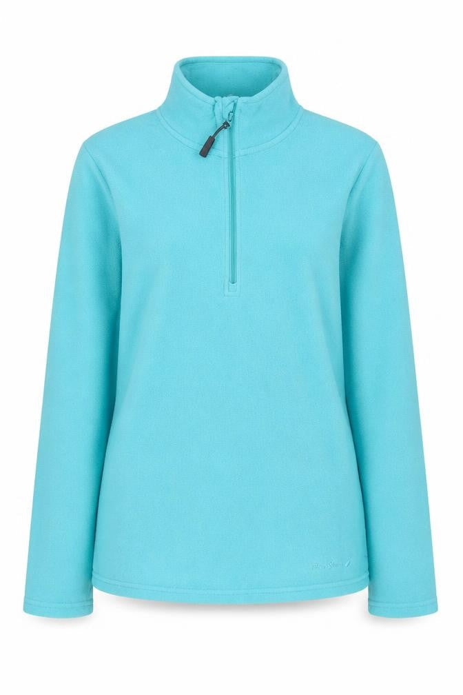 Peter Storm Women's Blue Fleece Pullover 1/4 Zip Sweatshirt Size 12
