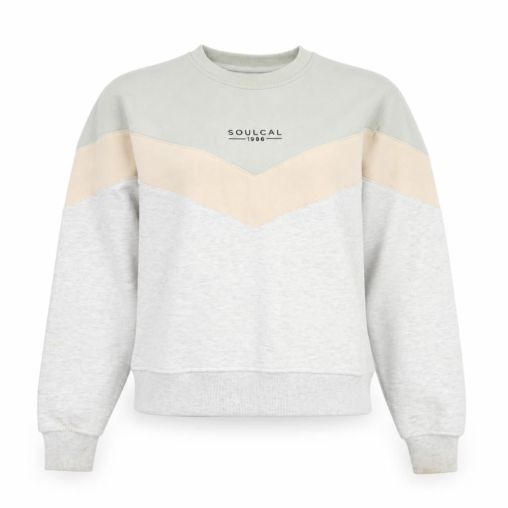 SoulCal Women's Sweatshirt Grey Beige Size 8