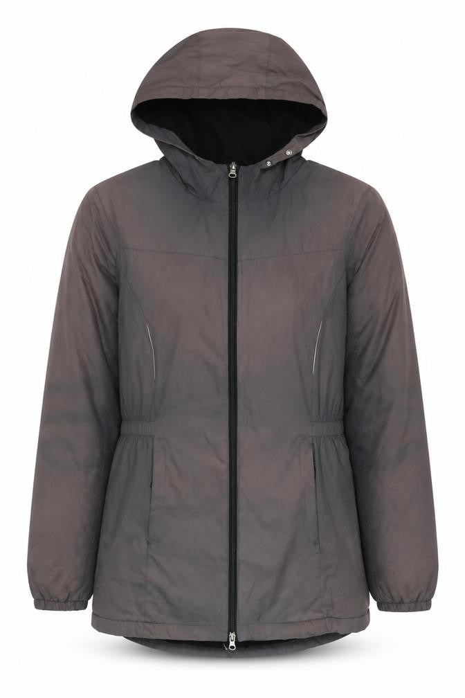 New Balance Women's Grey Hooded Jacket, Size S